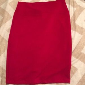 LuLaRoe Cassie Skirt Red Size Small NWOT